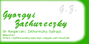 gyorgyi zathureczky business card